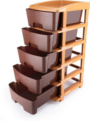 samruddhi Plastic Free Standing Chest of Drawers(Finish Color - Brown, DIY(Do-It-Yourself))