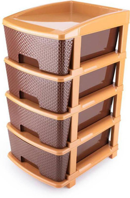 samruddhi Plastic Free Standing Chest of Drawers(Finish Color - Brown, DIY(Do-It-Yourself))