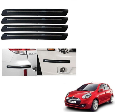 KOZDIKO Plastic Car Bumper Guard(Black, Pack of 4, Renault, Pulse)