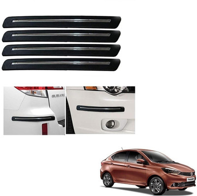 KOZDIKO Plastic Car Bumper Guard(Black, Pack of 4, Tata, Tigor)