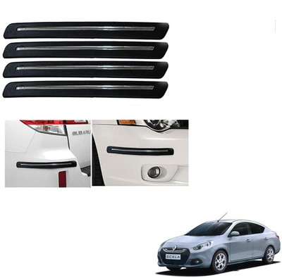 KOZDIKO Plastic Car Bumper Guard(Black, Pack of 4, Renault, Scala)