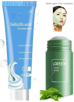 tanvi27 Ice Cream Mask And Green Tea Purifying Clay Stick Mask(2 Items in the set)