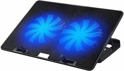 LAPCARE LE_Colling Pad-4 2 Fan Ergonomic Cooling Pad with Adjustable Height(Black)