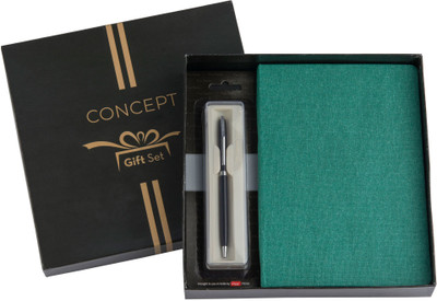 Concept Canvas Diary with Pierre Cardin Pen Pen Gift Set(Ink Color - Forest)
