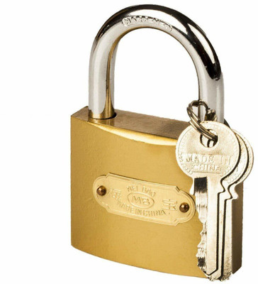SATYAM MS_01 BRASS PADLOCK Padlock(GOLDEN)