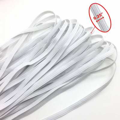 Lucknow Crafts Knitted White Elastic(30 m)