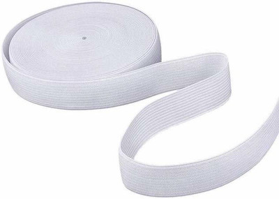 Lucknow Crafts Knitted White Elastic(5 m)