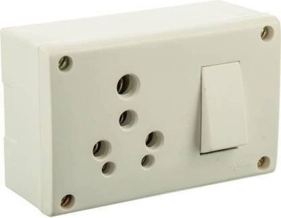 Lucknow Crafts COMBINED POWER BOX WITH SWITCH SOCKET (16 AMP) 16 A Five Pin Socket