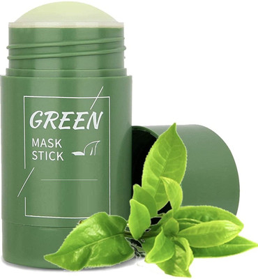 GFSU Green Face Mask Stick, Green Tea Mud Stick Mask Purifying Clay Stick mask, Facial Oil Control, Deep Cleansing Pores Improving Skin Solid Mask(40 g)