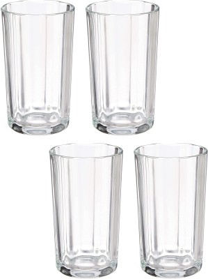 AFAST (Pack of 4) E_press4 Glass Set Water/Juice Glass(160 ml, Glass, Clear)