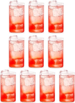 AFAST (Pack of 10) E_borosil_10 Glass Set Water/Juice Glass(250 ml, Glass, Clear)
