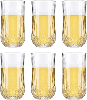 AFAST (Pack of 6) E_longchampwater_A6 Glass Set Water/Juice Glass(230 ml, Glass, Clear)