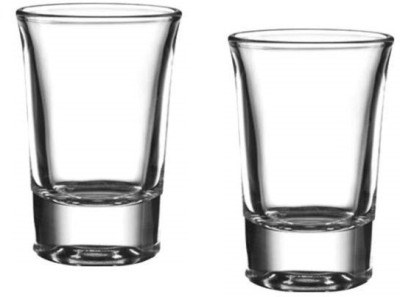 Somil (Pack of 2) Multipurpose Drinking Glass -B1064 Glass Set Shot Glass(30 ml, Glass, Clear)