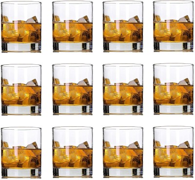 Somil (Pack of 12) Multipurpose Drinking Glass -B1051 Glass Set Water/Juice Glass(280 ml, Glass, Clear)
