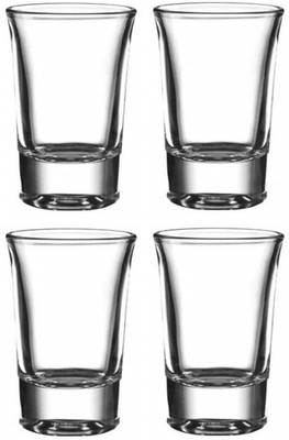 Somil (Pack of 4) Multipurpose Drinking Glass -B1066 Glass Set Shot Glass(30 ml, Glass, Clear)