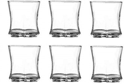 AFAST (Pack of 6) E_diamond_6 Glass Set Water/Juice Glass(250 ml, Glass, Clear)