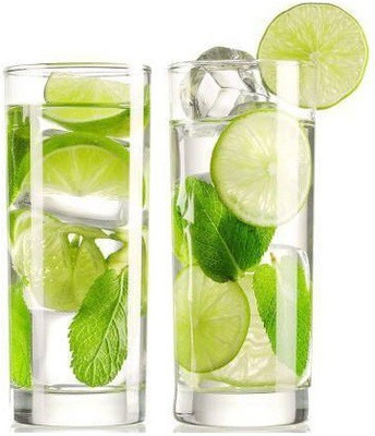 Somil (Pack of 2) Multipurpose Drinking Glass -B223 Glass Set Water/Juice Glass(300 ml, Glass, Clear)