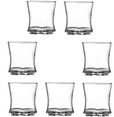 Somil (Pack of 7) Multipurpose Drinking Glass -B456 Glass Set Water/Juice Glass(280 ml, Glass, Clear)