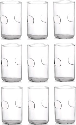 Somil (Pack of 9) Multipurpose Drinking Glass -B1083 Glass Set Water/Juice Glass(300 ml, Glass, Clear)