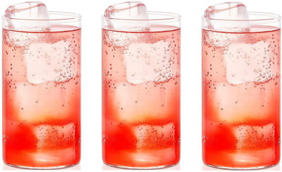 Somil (Pack of 3) Multipurpose Drinking Glass -B440 Glass Set Water/Juice Glass(280 ml, Glass, Clear)