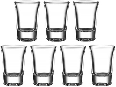 AFAST (Pack of 7) E_shot7 Glass Set Water/Juice Glass(20 ml, Glass, Clear)