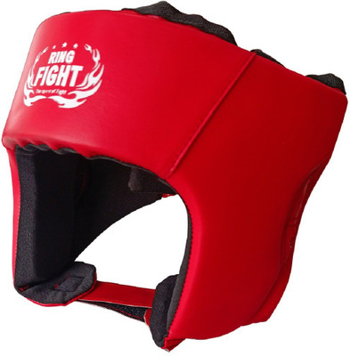 Ring Fight Boxing Karate Headgear MMA Taekwondo Martial Arts Kick Sparring Boxing Head Guard(Red)