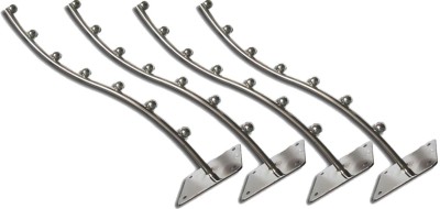 dhanak 7-Ball Wall Drope Display Hanger Rail, Thicker&Stronger (Fittings Included) Steel Dress Pack of 8 Hangers For  Dress(Steel)