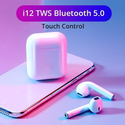 I12 Audio EarBass Epods TWS Earbuds with 40H Playtime Bluetooth Headset (White) Bluetooth Headset(White, True Wireless)