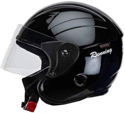 KUK KU RIZER BLACK NANO HALF FACE MOTOR BIKE HELMET Motorbike Helmet(Black)