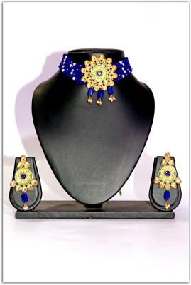 AYUSHMAAN CREATION Copper Gold-plated Black, Blue, Red Jewellery Set(Pack of 1)