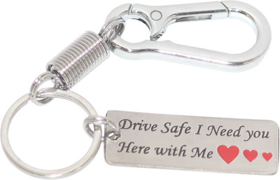 Aura Imported Full Metal Single Sided Drive Safe Keyring For Women & Men Key Chain