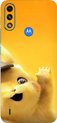 LAMHA Motorola E7 Power Mobile Skin(Ultra Super Baby Pikachu Skin With High Matte Finish.)
