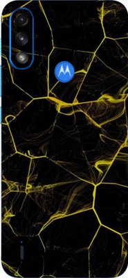 AsSkin Motorola E7 Power, moto e7 power Mobile Skin(Ultra Super Black Abstract With High Matte Finish.)