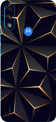 AsSkin Motorola E7 Power, moto e7 power Mobile Skin(Ultra Super Black Abstract Shape With High Matte Finish.)