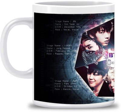 popflip Bangtan Boys Special Edition (BTS) 34 Ceramic Coffee Mug(350 ml)