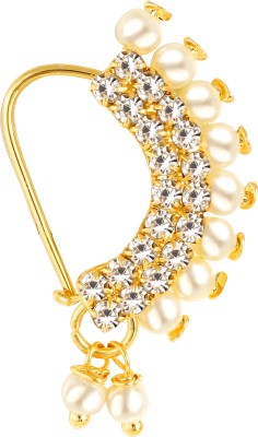 VIGHNAHARTA Pearl Gold-plated Plated Brass Nathiya