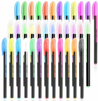 DELINGER Neon Glitter Gel Ink Pen Set Gel Pen(Pack of 12, Ink Color - Multicolor)