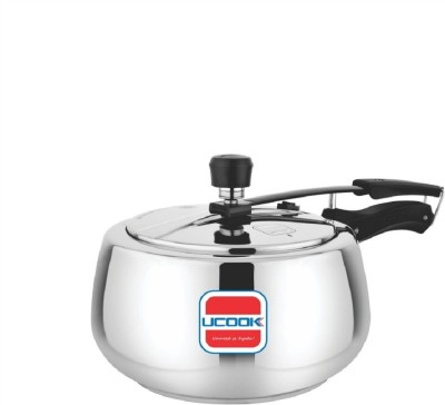 UCOOK By United Ekta Engg. Silvo Stainless Steel 2 L Induction Bottom Pressure Cooker(Stainless Steel)