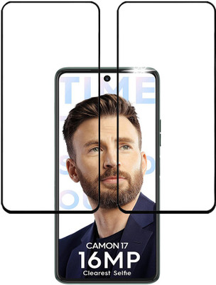 KARTRAY Edge To Edge Tempered Glass for Tecno Camon 16, Tecno Camon 17, Tecno Camon 17 Pro(Pack of 2)