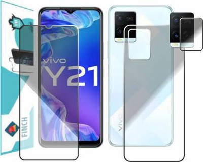 PONDRIK Front and Back Screen Guard for Vivo Y21(Pack of 3)