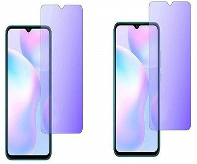 NIMMIKA ENTERPRISES Tempered Glass Guard for Mi Redmi 9/Mi 9C/Mi 9 Active/Poco C31 Anti Blue Tempered Glass(Pack of 2)