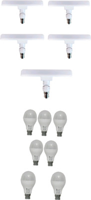 Techvolta 10 W, 15 W Basic Round B22 LED Bulb(White, Pack of 12)
