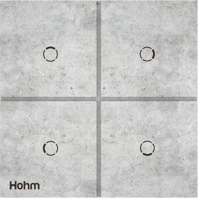 polycab Hohm Vivere 2 Module WiFi Smart Integrated Concrete Material Scene Control Switch (4 Scene control), Works with Alexa, Hohm Mobile App, IR…