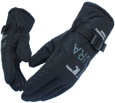 Frackson Futura Black Winter Warm Gloves Cycling Bike Motorcycle Men Women Solid Protective Riding Gloves(Grey, Black)