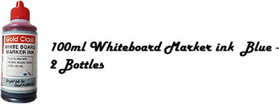 GoldClass 100ml Whiteboard Marker ink Blue - 2 Bottles Stamp Pad Ink(200 ml)
