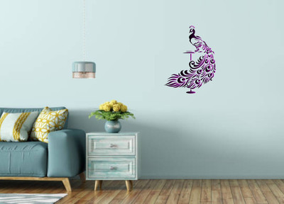 Varadvinayak 59 cm Art pf peacock Self Adhesive Sticker(Pack of 1)