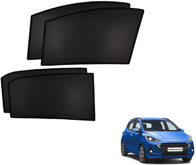 AuTO ADDiCT Side Window Sun Shade For Hyundai Grand i10 NIOS(Black)