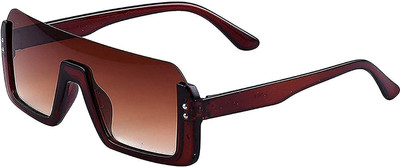 revcart Retro Square Sunglasses(For Men & Women, Black)