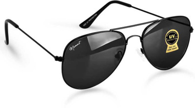 Moment Aviator Sunglasses(For Men & Women, Black)