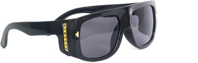 EYEXACK Retro Square Sunglasses(For Boys & Girls, Black)
